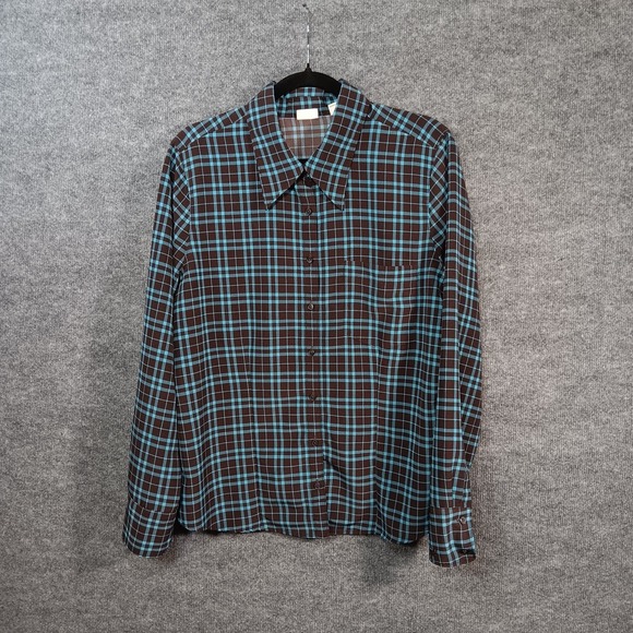 Levi's Tops - Levi's Flannel Shirt Black Plaid Jasper The Everyday Embroidered Logo Button Up
